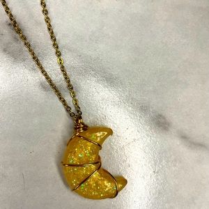 Handmade gold resin glitter moon 1.5 “